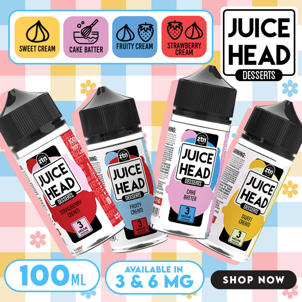 JUICE HEAD 3mg and 6mg