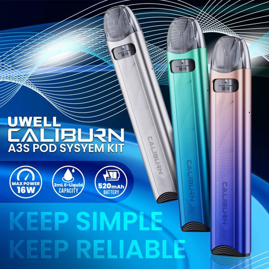 Uwell Caliburn A3S 16W Pod System Kit 520mAh