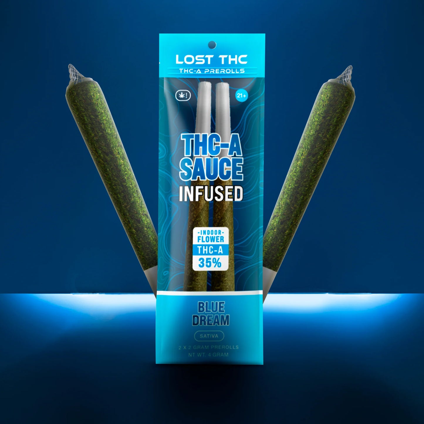 LOST THC THC-A 2G SAUCE INFUSED PREROLLS