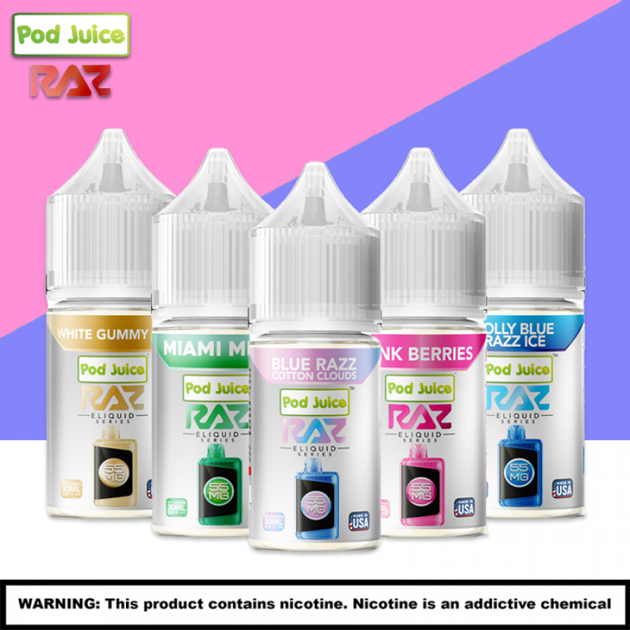 POD JUICE x RAZ SALTS 35MG AND 50MG 30ML