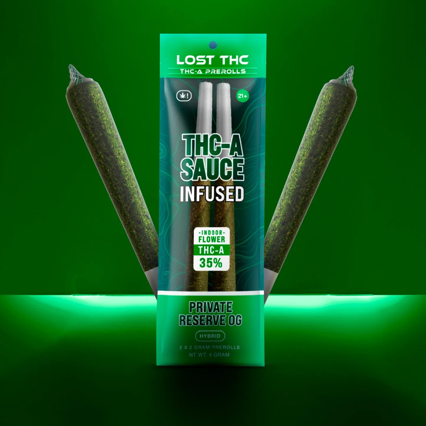 LOST THC THC-A 2G SAUCE INFUSED PREROLLS