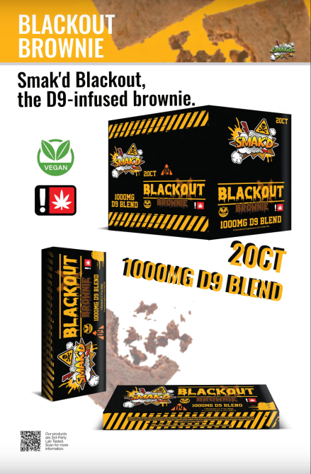 Smakd Delta 9 BlackOut Brownie - 1000mg