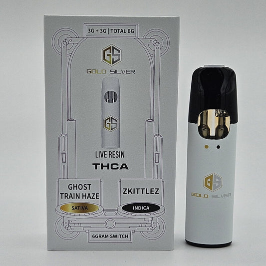 Gold Silver THC-A Switch Disposable | 6g