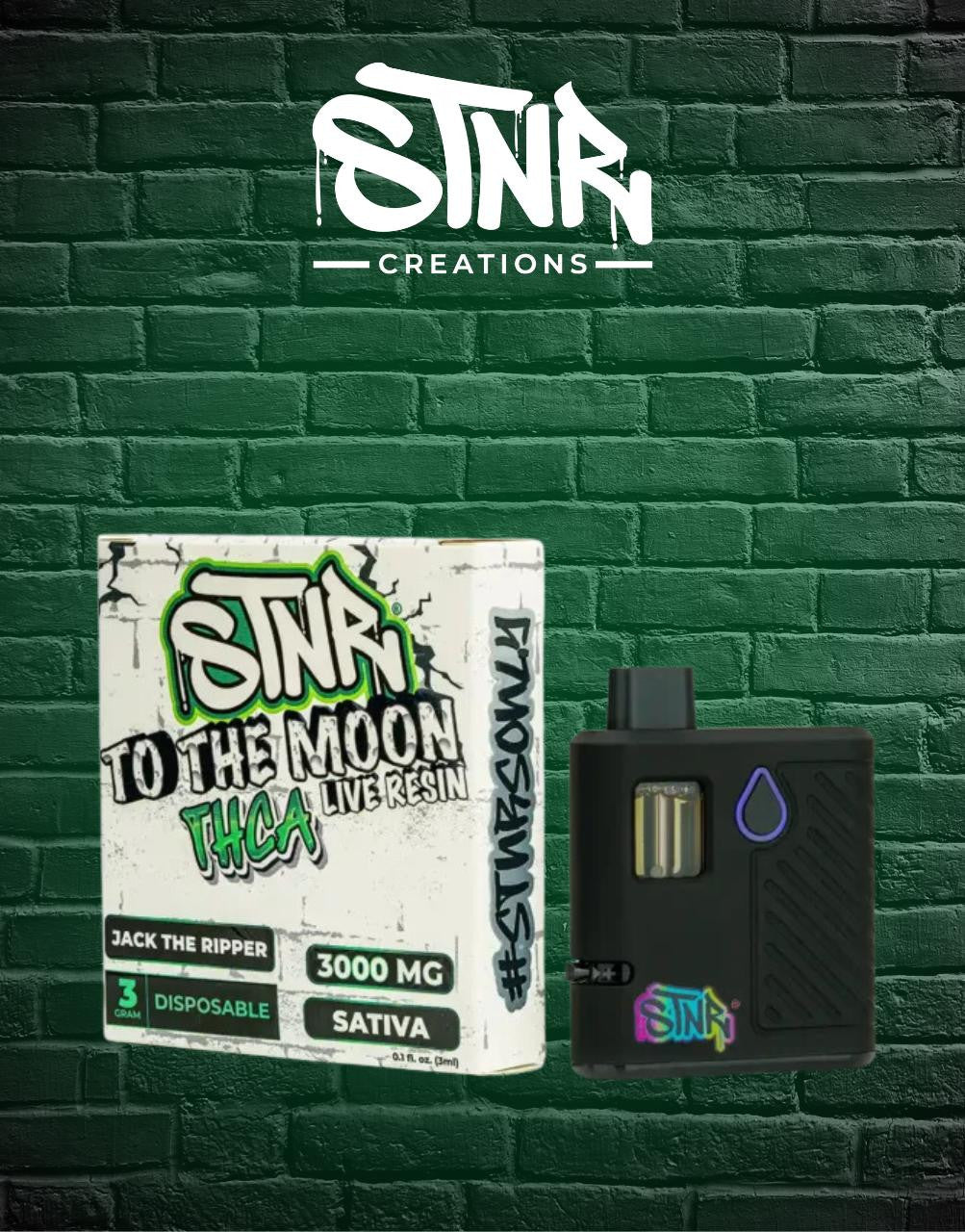 STNR To The Moon THCA LIVE RESIN 3G Disposable Vape