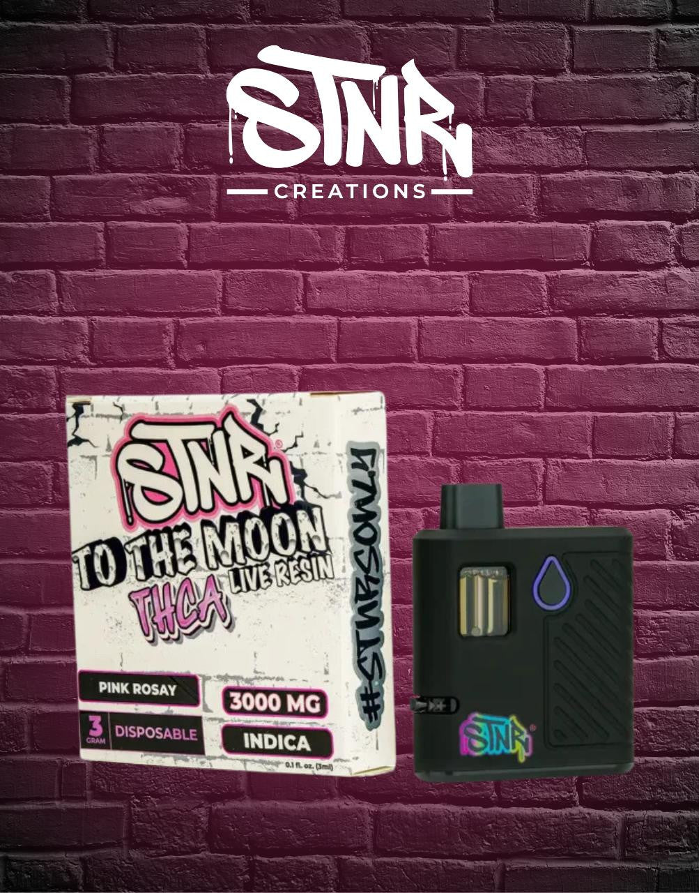 STNR To The Moon THCA LIVE RESIN 3G Disposable Vape